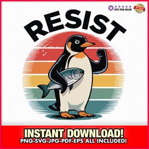 Weersta pinguïn Donald Trump Groenland SVG-EPS-PNG, instant download, pinguïns, Washington, verzet, regering, Pituffik Space Base, leuk