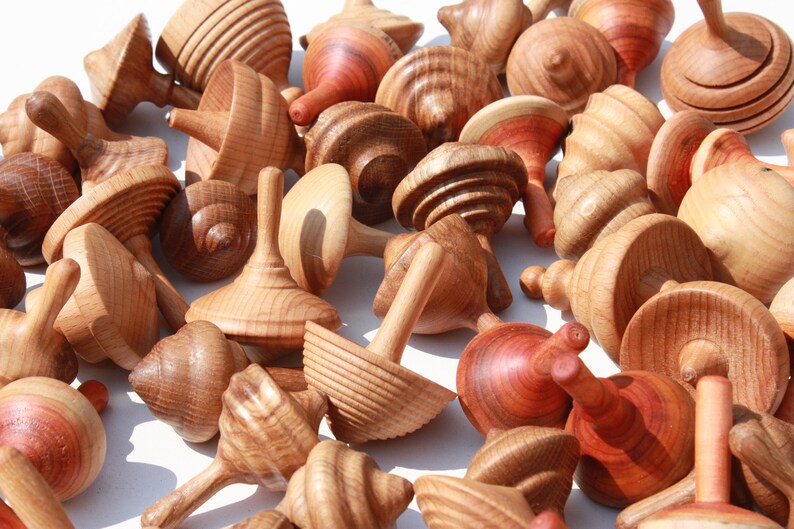 Spinning Tops Wooden Toy Interactive Toy Christmas Yo-yo - Etsy