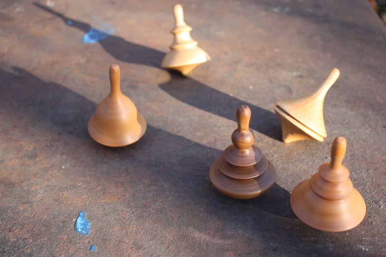 Wooden Spinnings Top Spinning Tops Interactive Toy Yoyo Etsy