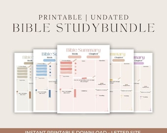 Bible Study Bundle | Bible Summary | Faith Reflection | Chapter Summary