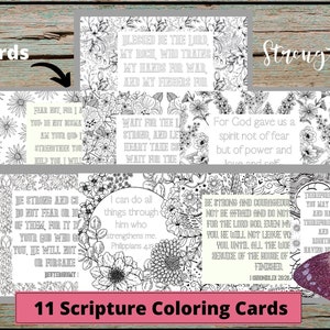 Strength In Christ Scripture Coloring Cards