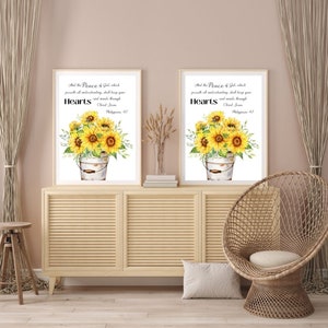 Philippians 4:6-7 | Bible Verse Wall Art | Scripture Wall Art | Christian Decor | Printable Art