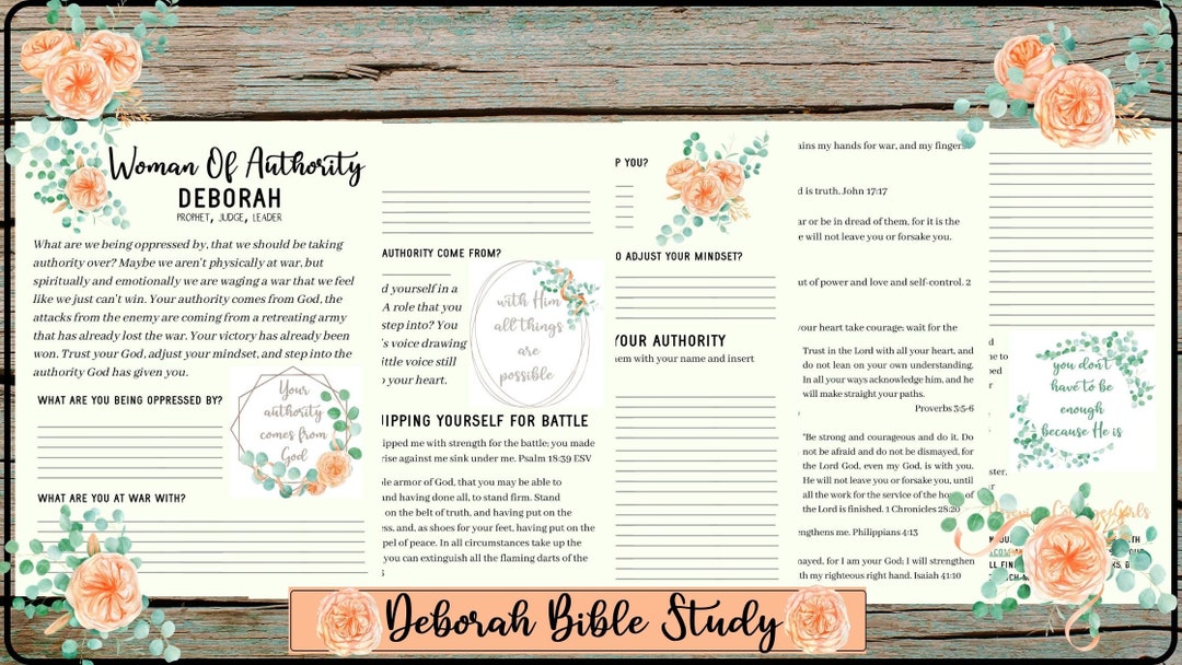 Deborah Bible Study | Woman in the Bible | Printable Bible Study - Etsy