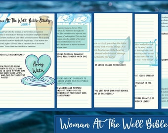 Woman At The Well Bible Study Questions | Woman In The Bible | Printable Bible Study