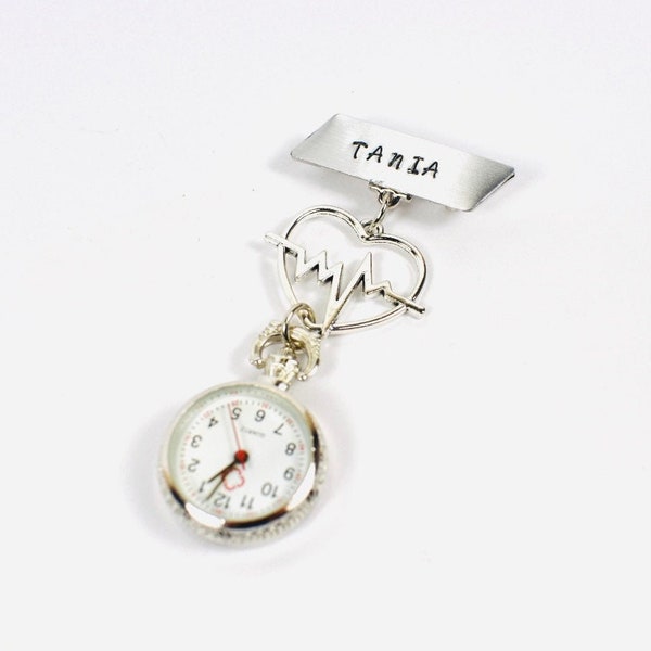 Reloj para enfermeras personalizado. Regalo para estudiante de enfermería.