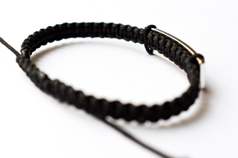 Custom-stamped jewelry Men jewelry customized Personalized unisex vegan bracelet hand stamped bracelet.