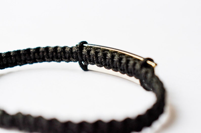 Custom-stamped jewelry Men jewelry customized Personalized unisex vegan bracelet hand stamped bracelet.