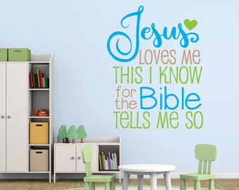 Sunday School Classroom Saying for Wall Large Vinyl Wall Words Kids Bedroom Wall Sticker My God is so big so strong so mighty Church Art
