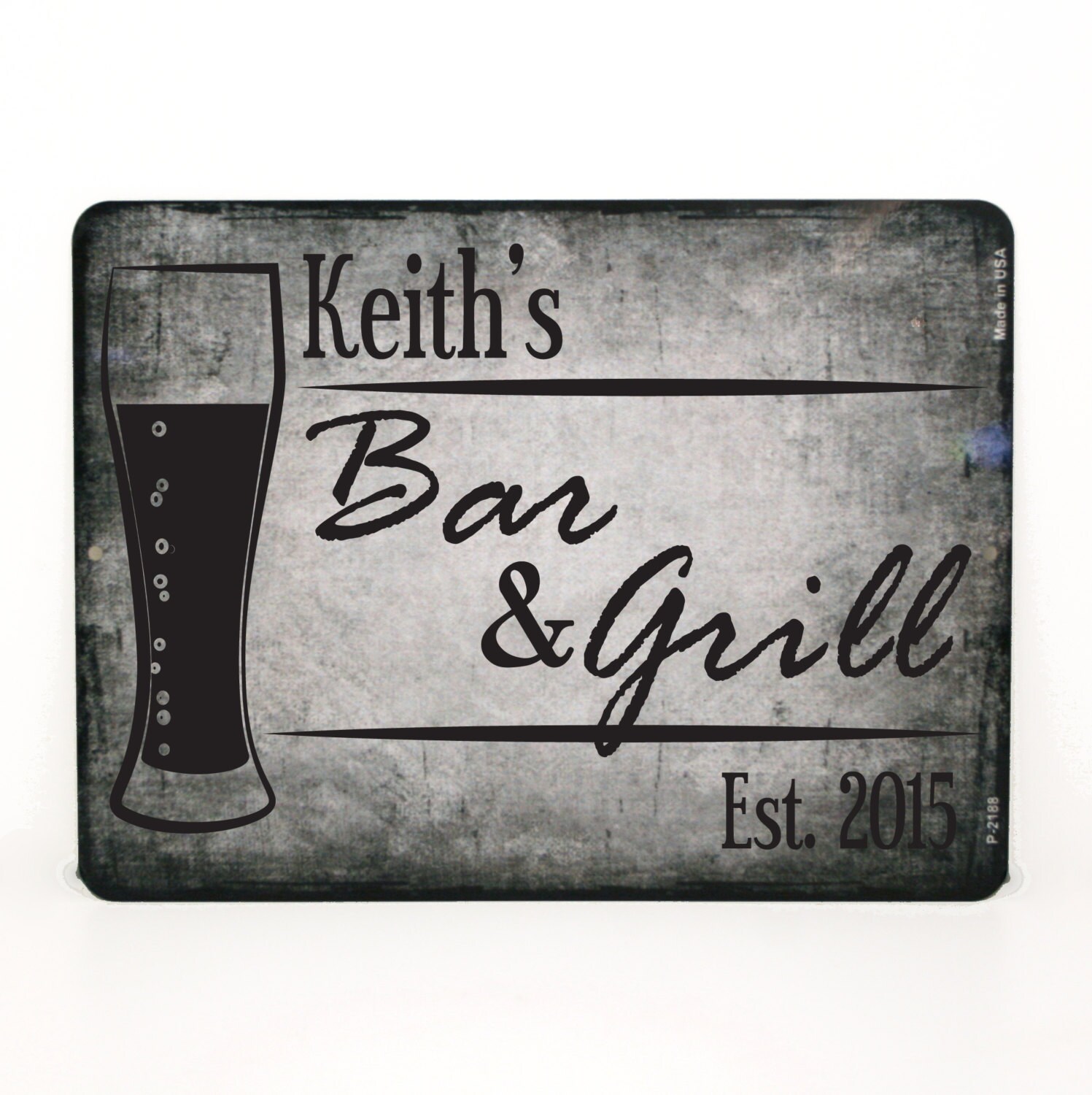 Bar and Grill Metal Sign Metal Bar Sign 9 x 12 Etsy