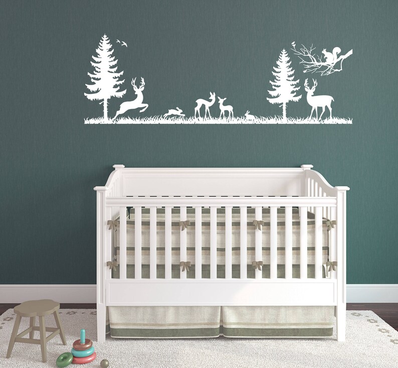 Nursery Tree Wall Decor Woodland Nursery Decoration Forest Etsy