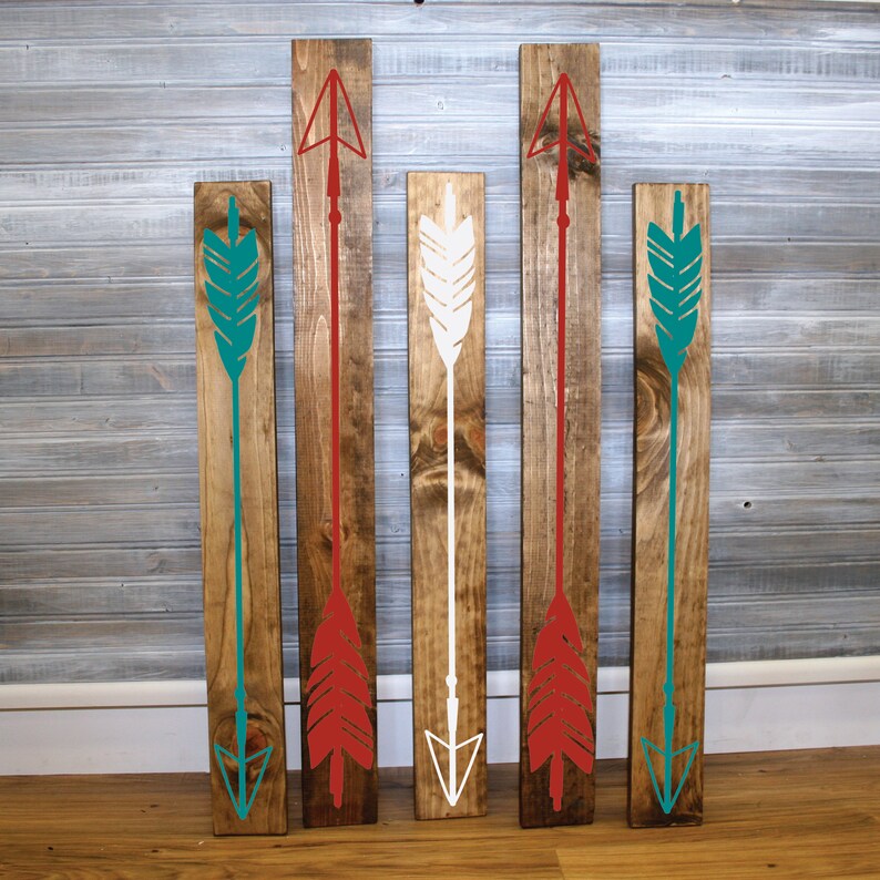 Wood Arrow Wall Decor Woodland Nursery Wall Decor Wood Home Etsy