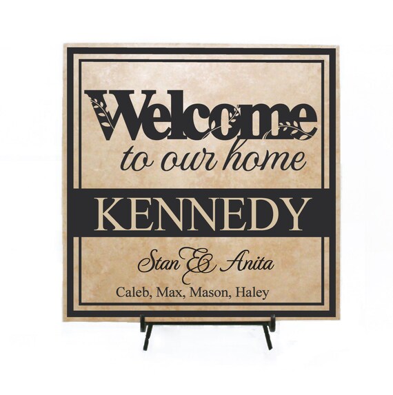 Welcome Sign Custom Home Decor Personalized Welcome Name | Etsy