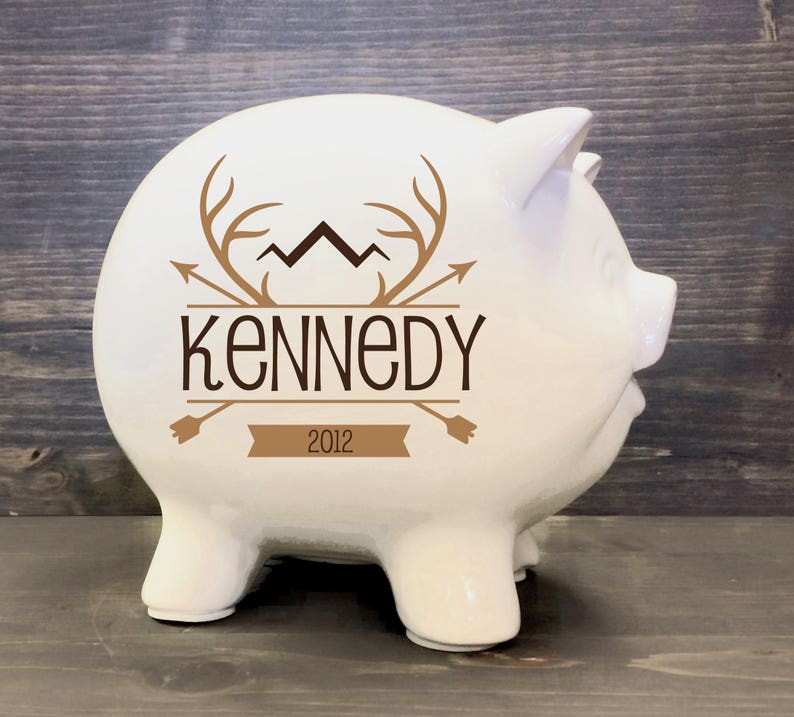 Orange Ceramic Piggy Bank for Kids Favorite Unique Gift Idea Piggy Bank for Boys and Girls Unique Gift Nursery D/écor Keepsake Porcelain Money Bank
