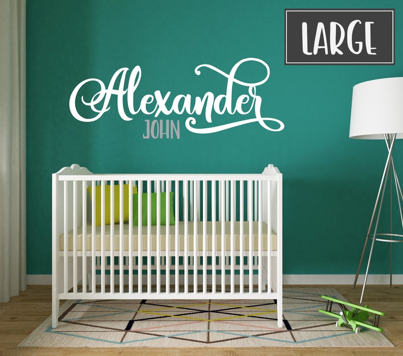 Name Vinyl Wall Decal Sticker for Above Crib Nursery Wall Art Etsy
