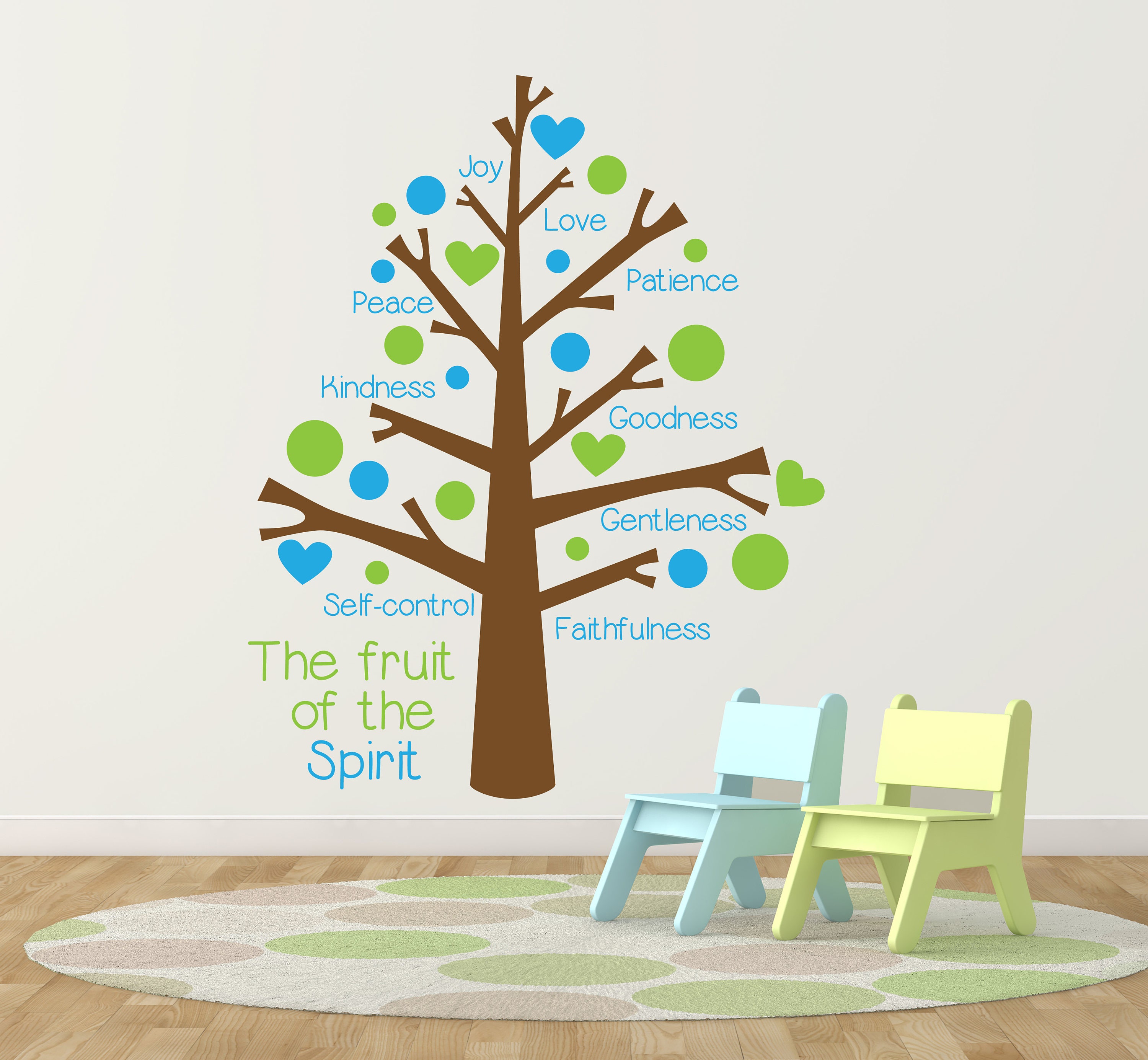 Fruit of the Spirit Vinyl Wall Decal Sticker Tree Baby | Etsy