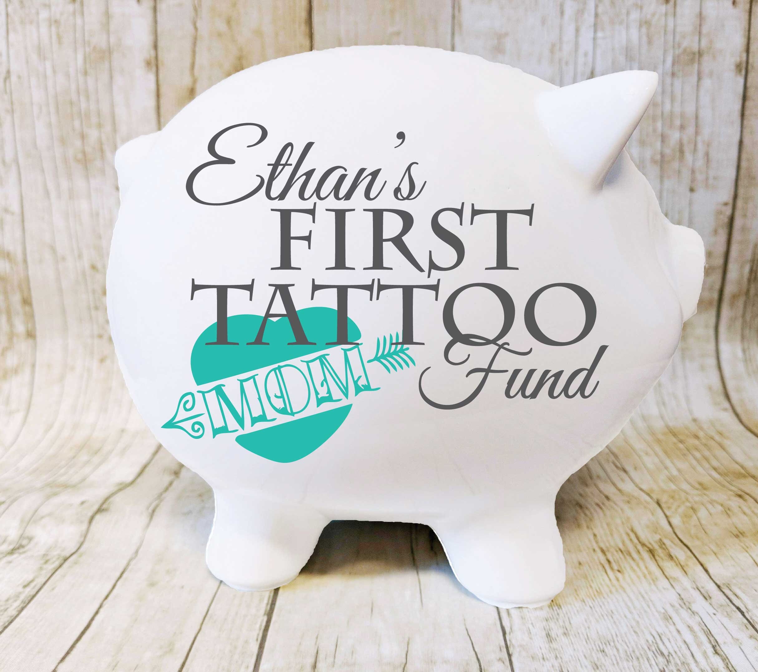 Custom Piggy Bank with name 5.5 Design Your Own Piggy Etsy