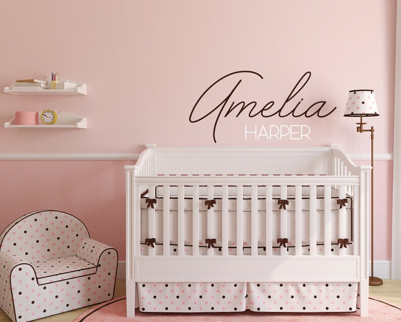 Name Wall Decal Art Custom Name Nursery Wall Sticker Vinyl Etsy