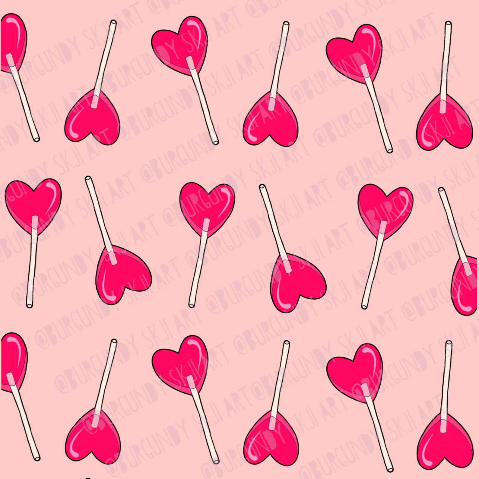 Heart Lollipop Sucker Valentines Phone Background Wallpaper | Etsy
