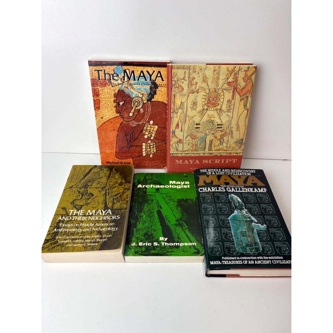 5 Mayan Historical Books Maya Script Archaeologist Neighbors Riddle ...