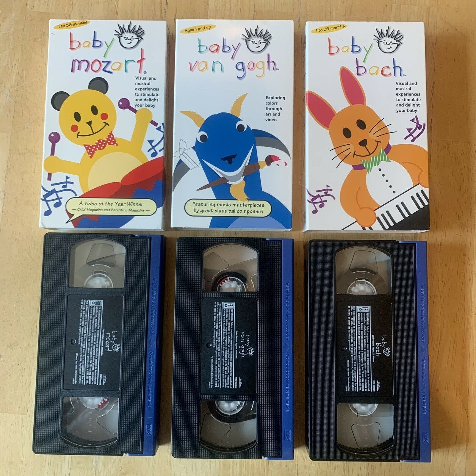 Baby Einstein 3 VHS Tapes Mozart Bach Van Gogh Music Art Colors TESTED Rare  Vintage - Etsy, image size:1600x1600