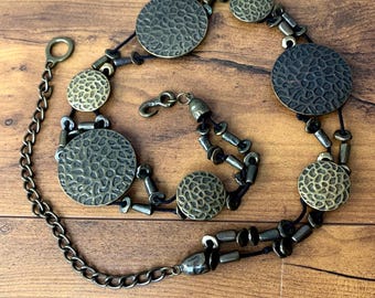 Vintage Bronze-tone African-inspired Belt Chain With  display picture 1