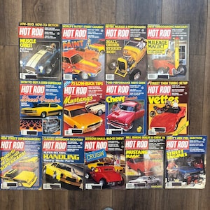 Hot Rod Magazine Lot of 13 Vintage1980-81 Car Guides Mustangs Street Freaks