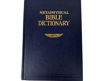 Dizionario biblico metafisico vintage HB Fillmore Unity School Cristianesimo Blu