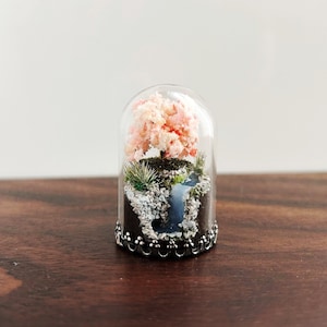Tiny Cherry Blossom Diorama / Waterfall Diorama / Sakura / Cherry Tree / Cave / Japanese / Micro Diorama / Fairy Garden / Mini Diorama