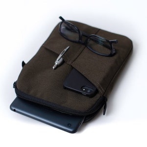 Men's Kindle Case Nook Water Resistant Kobo Cover iPad mini Case Brown Cordura Canvas image 2