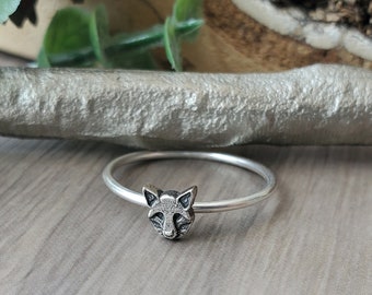 Fox Ring, Sterling Silver, Raccoon Ring, Raccoon Jewelry, Silver Fox, Fox Jewelry, Fox Face, Raccoon Face, 925 Fox Ring, Minimalist Fox