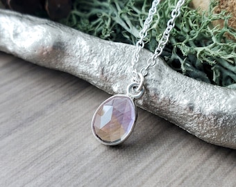 Ametrine Necklace, Sterling Silver, 925 Silver Ametrine, Citrine, Amethyst, February Birthstone, November Birthstone, Genuine Ametrine