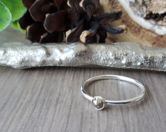 Pyrite Ring, Sterling Silver, Gold Pyrite, Fools Gold, Modern Pyrite Ring, Round Pyrite, Simple Pyrite Ring, Metallic Stone, Minimalist