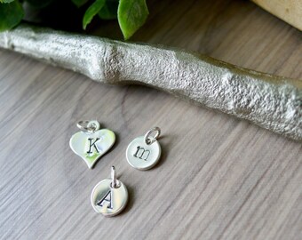 Custom Initial Charm - Add on to Necklace or Bracelet Purchased from My Shop - Initial Necklace, Initial Charm,