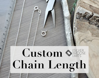 Custom Chain Length Upgrade - Add on to Necklace Purchase from my Shop -  Cannot be Purchased Alone