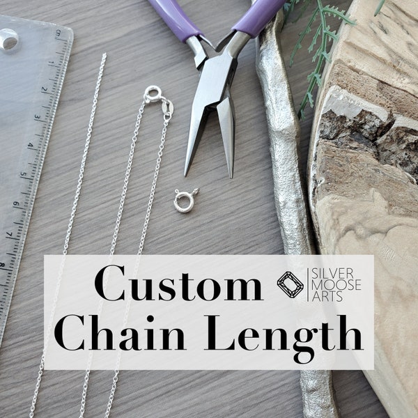 Custom Chain Length Upgrade - Add on to Necklace Purchase from my Shop -  Cannot be Purchased Alone