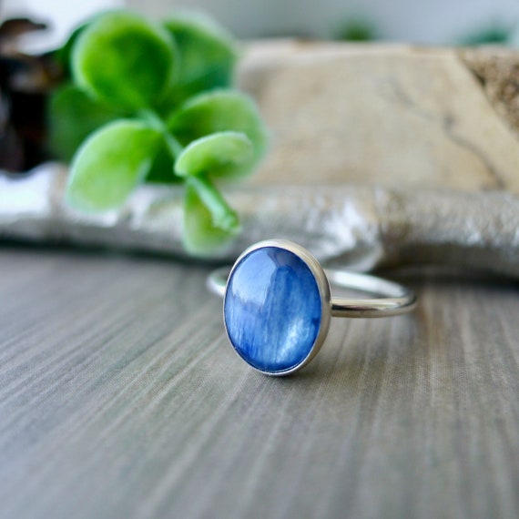 Blue cheap kyanite ring