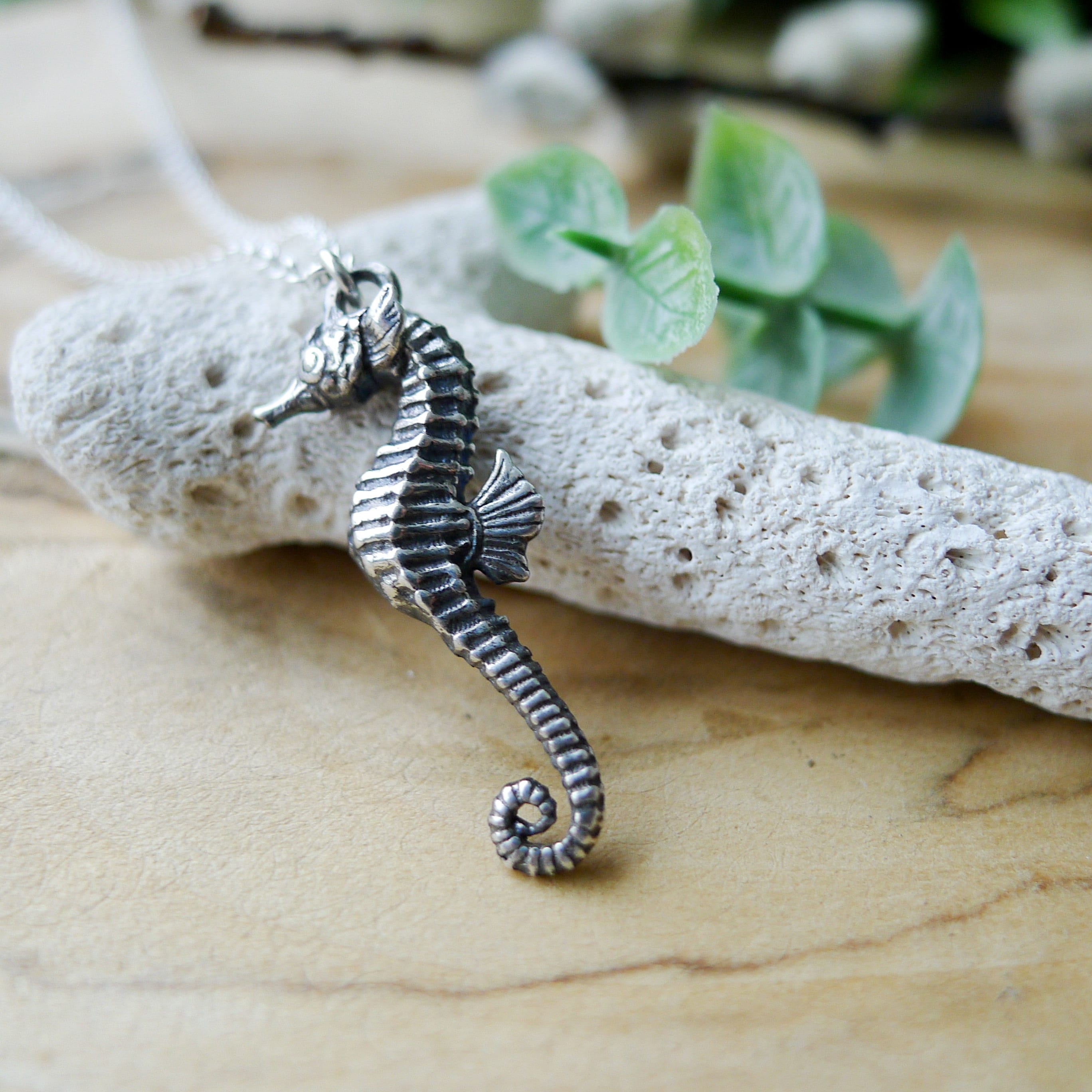 Seahorse clearance necklace silver