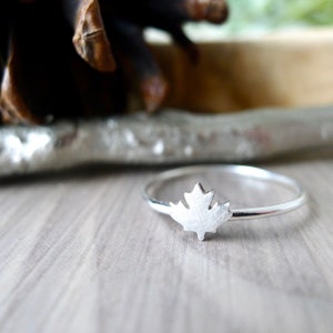 Kanada Ring, Sterling Silber, kanadisches Ahornblatt, kanadische Bekleidung, kanadischer Schmuck, Sterling Kanada, Vaterländischer Schmuck, Ahornblatt Ring