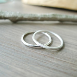 Sterling Silver Stacking Ring, Simple Ring, Brushed Finish Ring, Matte Ring, Simple Stacking Ring, Organic Ring, Thin Band