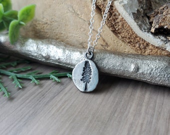 Collier arbre, pin, cadeau enseignant, argent sterling, arbre à feuilles persistantes, cadeau croissance, bijoux nature, cadeau force, cadeau d'encouragement