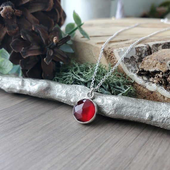 Birthstone 2024 garnet necklace