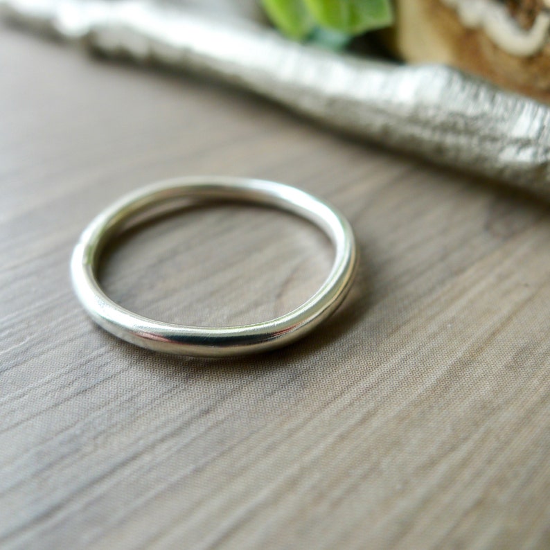Stacking Ring, Sterling Silver, Simple Ring, Organic Ring, Brushed Finish Ring, Matte Ring, Simple Stacking Ring, Thin Band, Rough Finish image 4