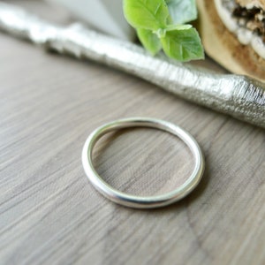 Stacking Ring, Sterling Silver, Simple Ring, Organic Ring, Brushed Finish Ring, Matte Ring, Simple Stacking Ring, Thin Band, Rough Finish image 6