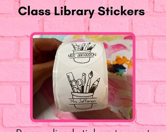 Personalized Teacher Book Stickers, This Book Belongs to, Classroom Library Inventory, From the library of, Please return to, Organization
