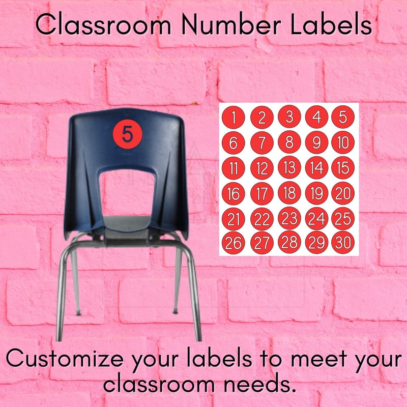 Desk Number Stickers Examples Desk Number Stickers - Etsy