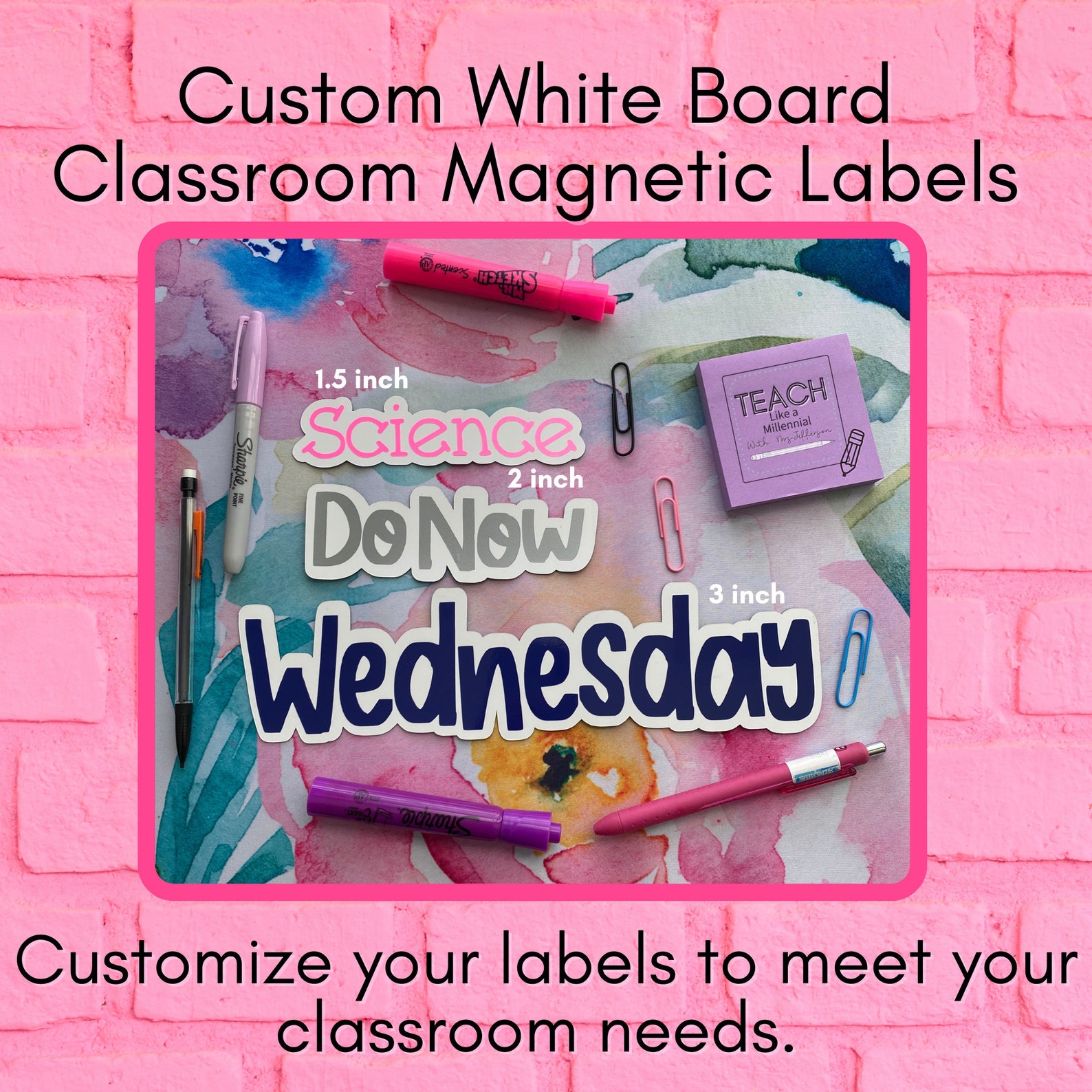 Classroom Labels Custom White Board Labels Etsy