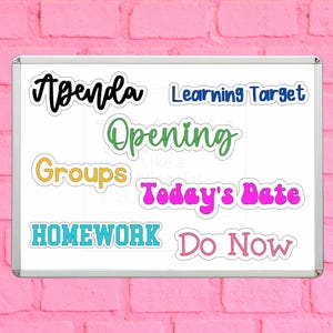 2.5&quot; (Single) Custom Magnetic Label for Teachers Classrooms| White Board Organization | Removable Magnet | Classroom Decor | 2.5 inch magnet