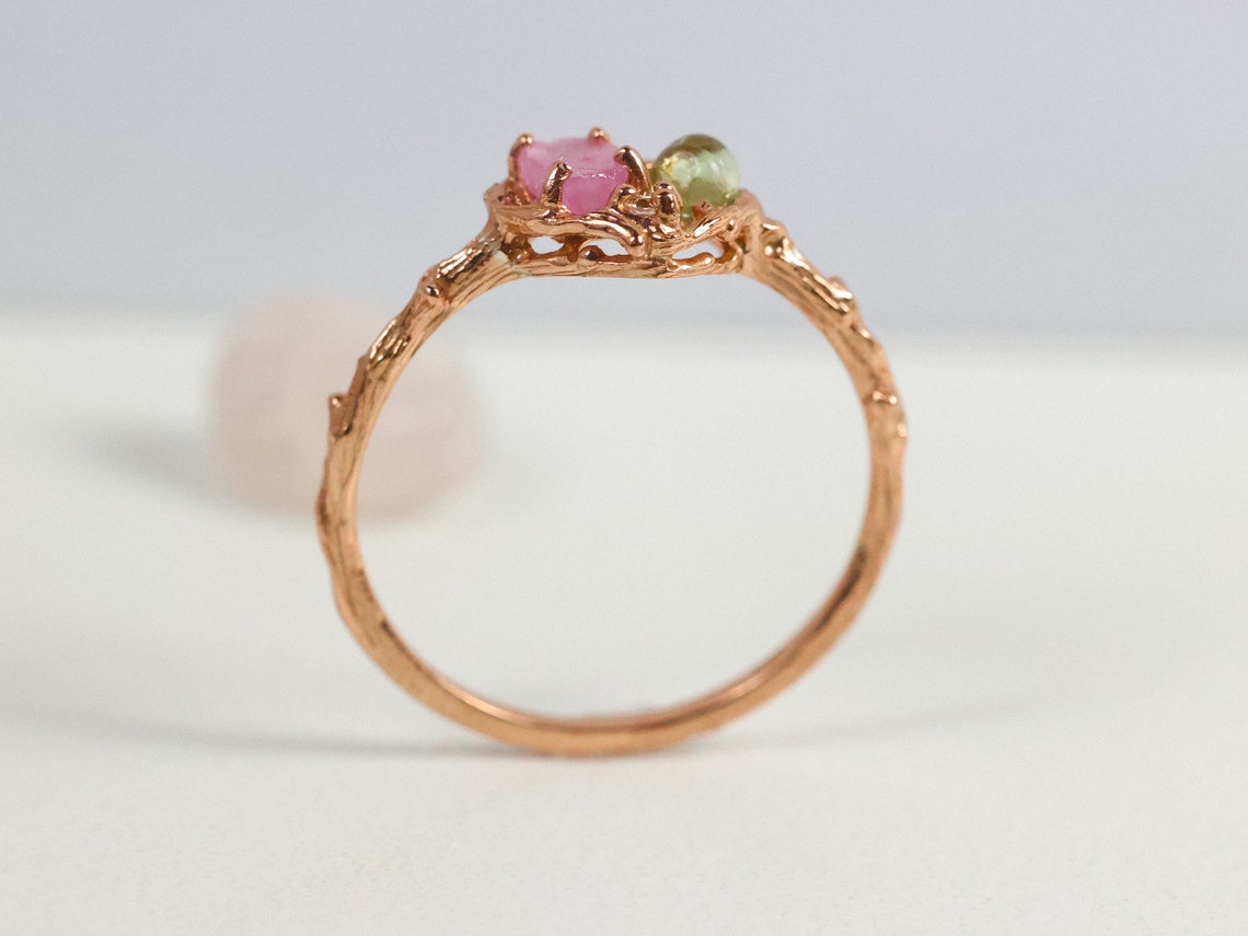 Tourmaline and Peridot Ring Peridot Peridot Ring Etsy