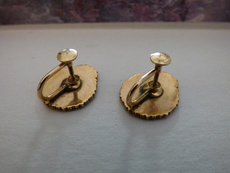Gift Worthy 14k FBI National Academy Earrings Beautiful Like New 1950/'s Screw Back FBI Solid Gold No Damages Working Condition