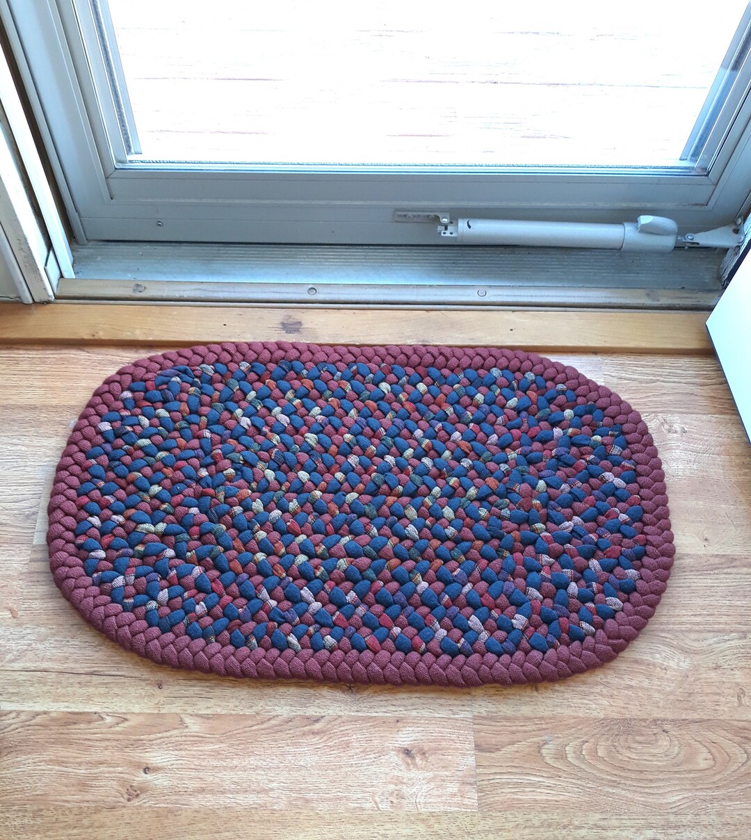 Oval Hand Braided Wool Rug. Heavyduty Wool Fabrics Make This Etsy